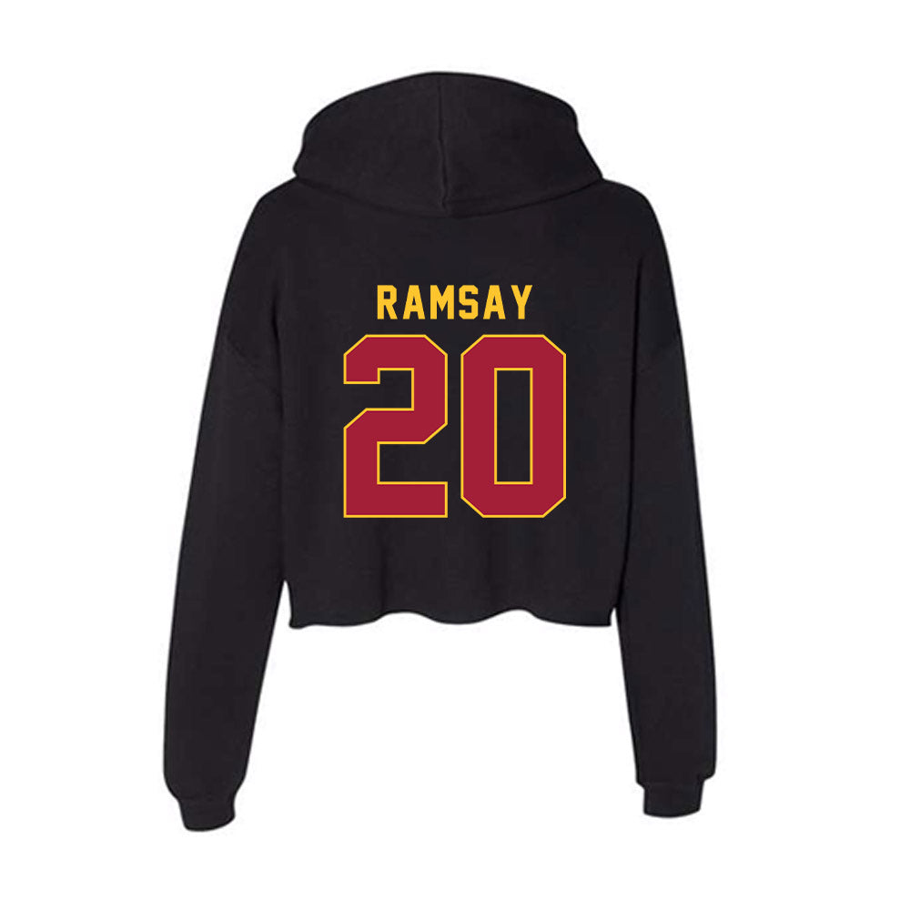 USC - NCAA Women's Lacrosse : Maggie Ramsay - Women's Crop Fleece Hoodie-1