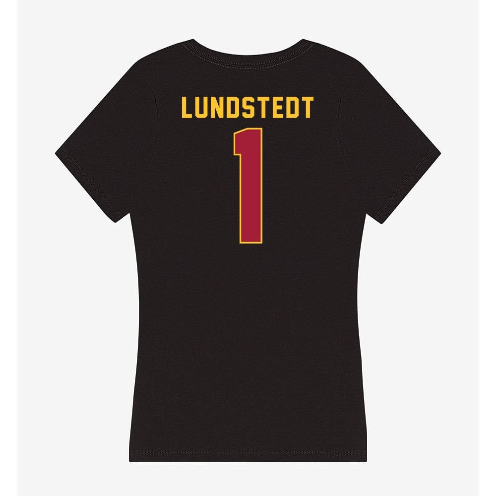 USC - NCAA Women's Lacrosse : Jenna Lundstedt - Women's V-Neck T-Shirt-1