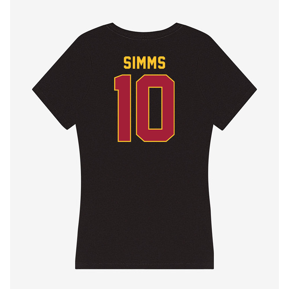 USC - NCAA Football : Corey Simms - Women's V-Neck T-Shirt-1