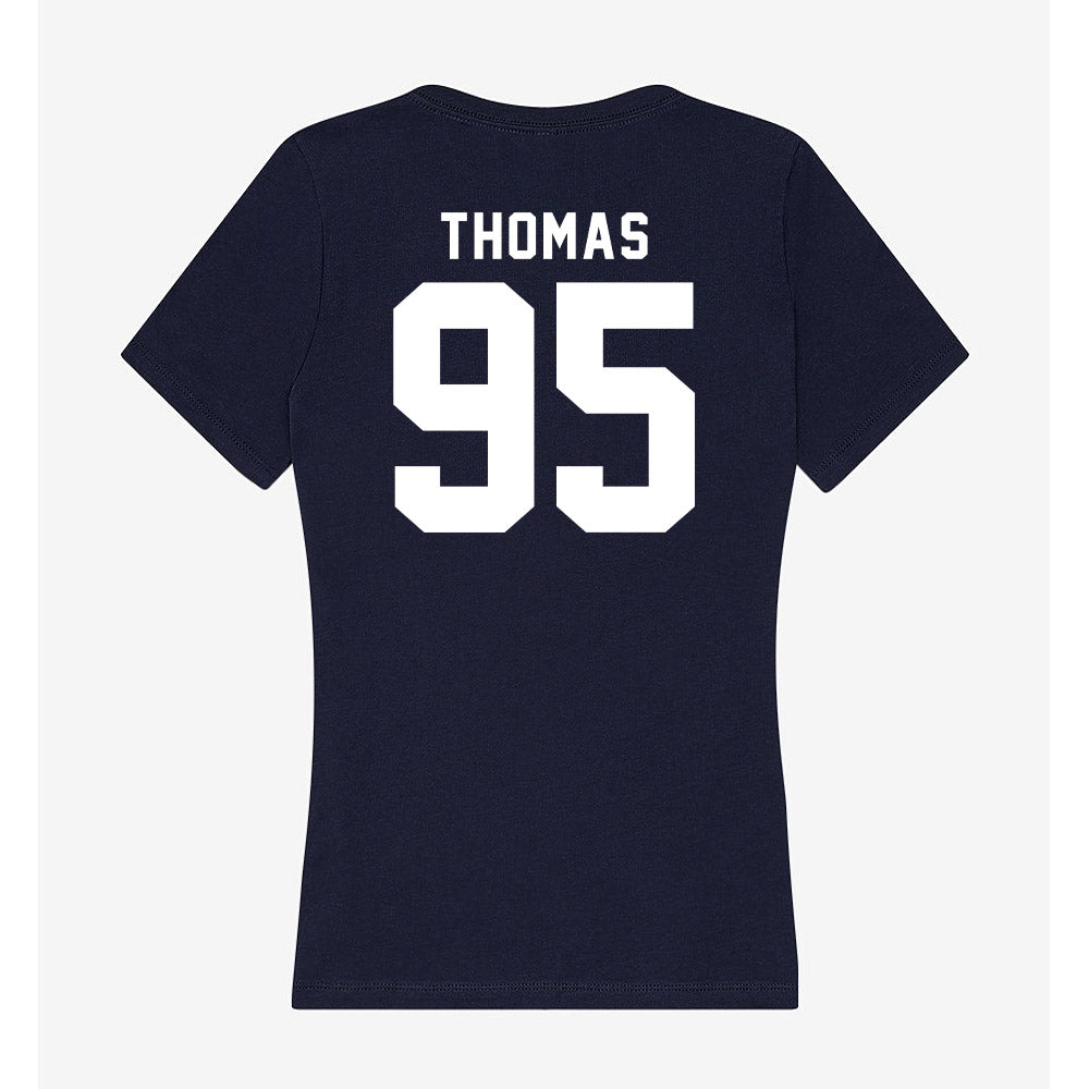 Georgia Tech - NCAA Football : Tawfiq Thomas - Women's V-Neck T-Shirt-1