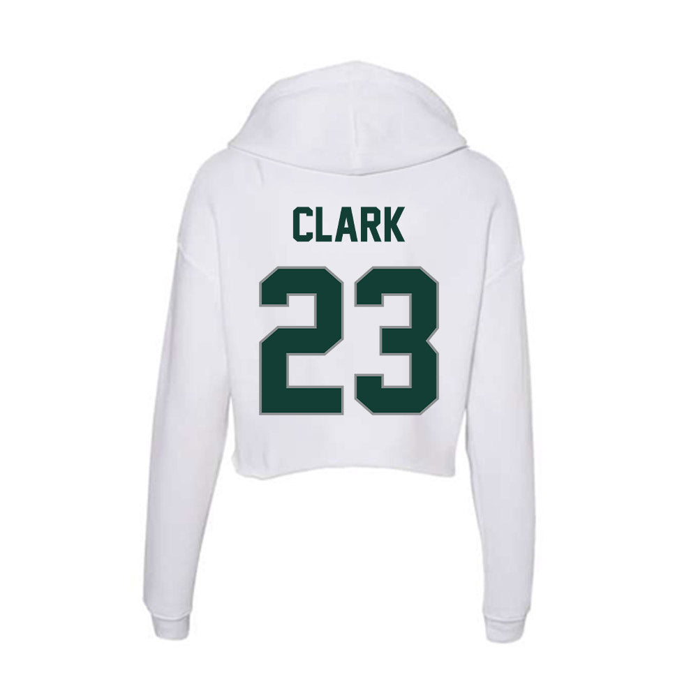 Michigan State - NCAA Men's Ice Hockey : Jimmy Clark - Women's Crop Fleece Hoodie-1