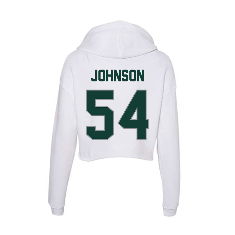 Michigan State - NCAA Football : Antonio Johnson - Women's Crop Fleece Hooded Sweatshirt-1
