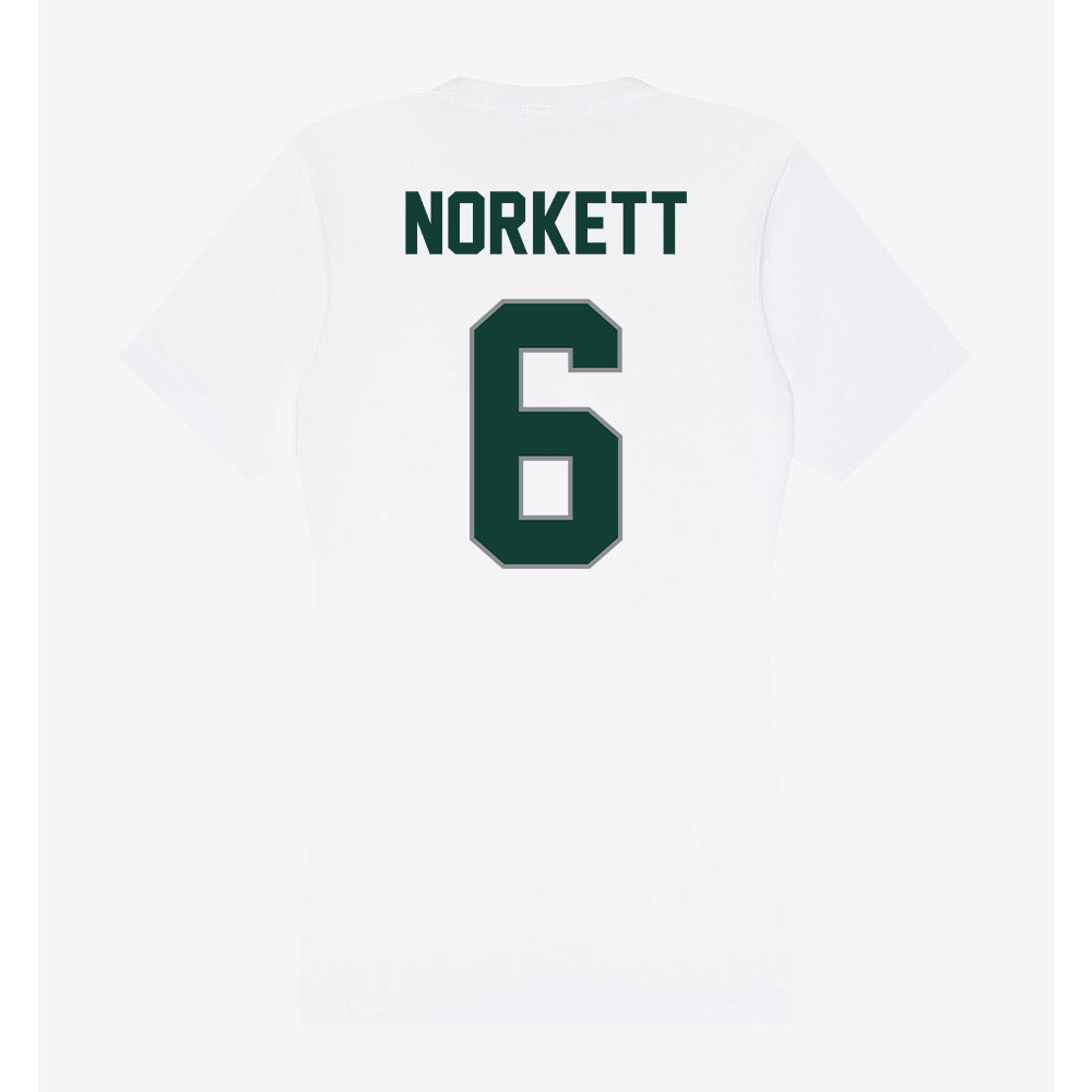 Michigan State - NCAA Men's Soccer : Charlie Norkett - Women's V-Neck T-Shirt-1