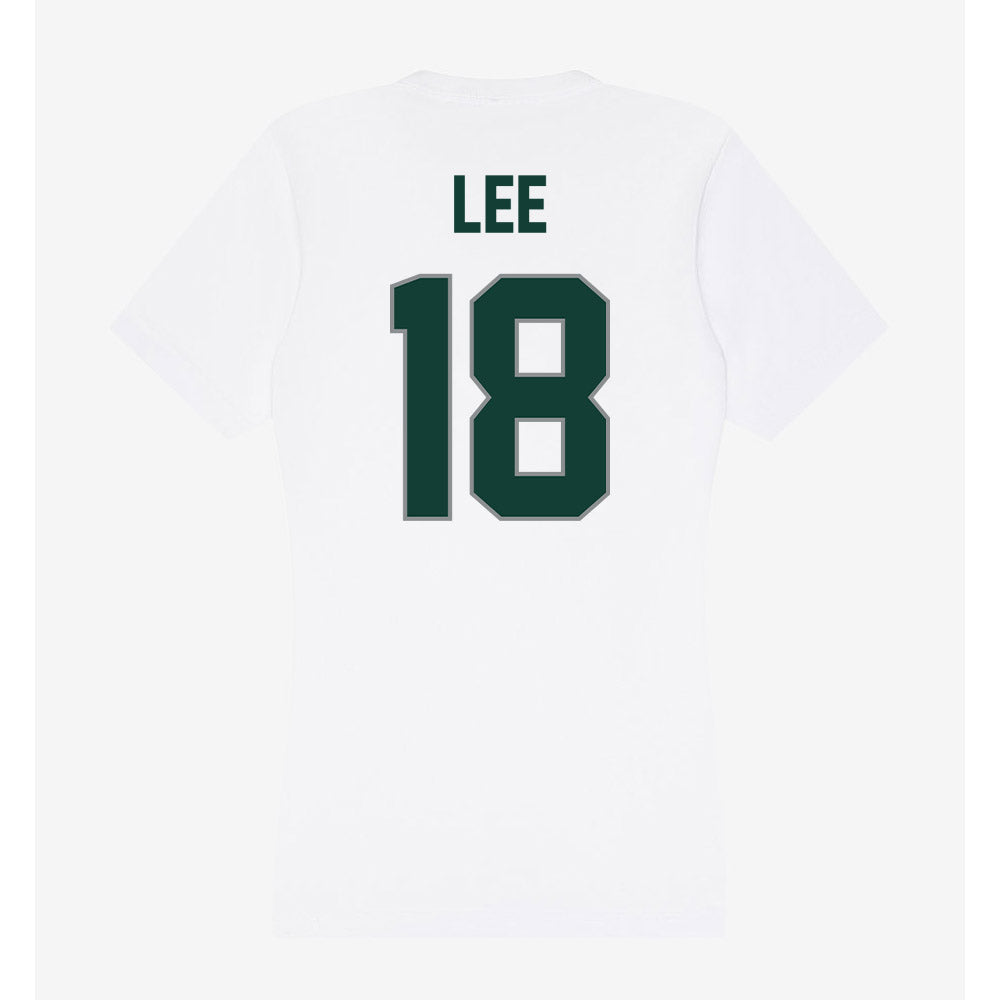 Michigan State - NCAA Men's Ice Hockey : Ryker Lee - Women's V-Neck T-Shirt-1