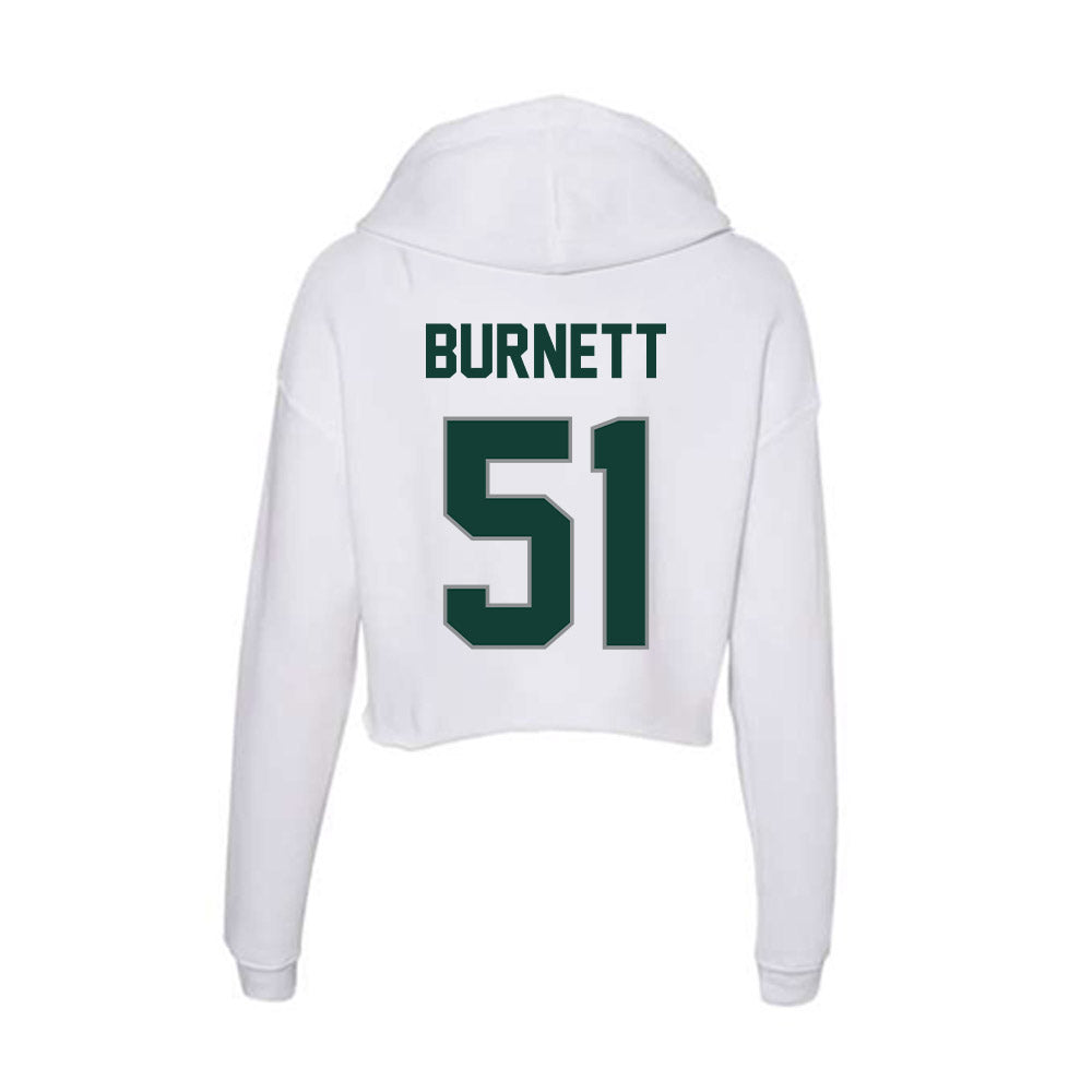 Michigan State - NCAA Football : Kekai Burnett - Women's Crop Fleece Hooded Sweatshirt-1