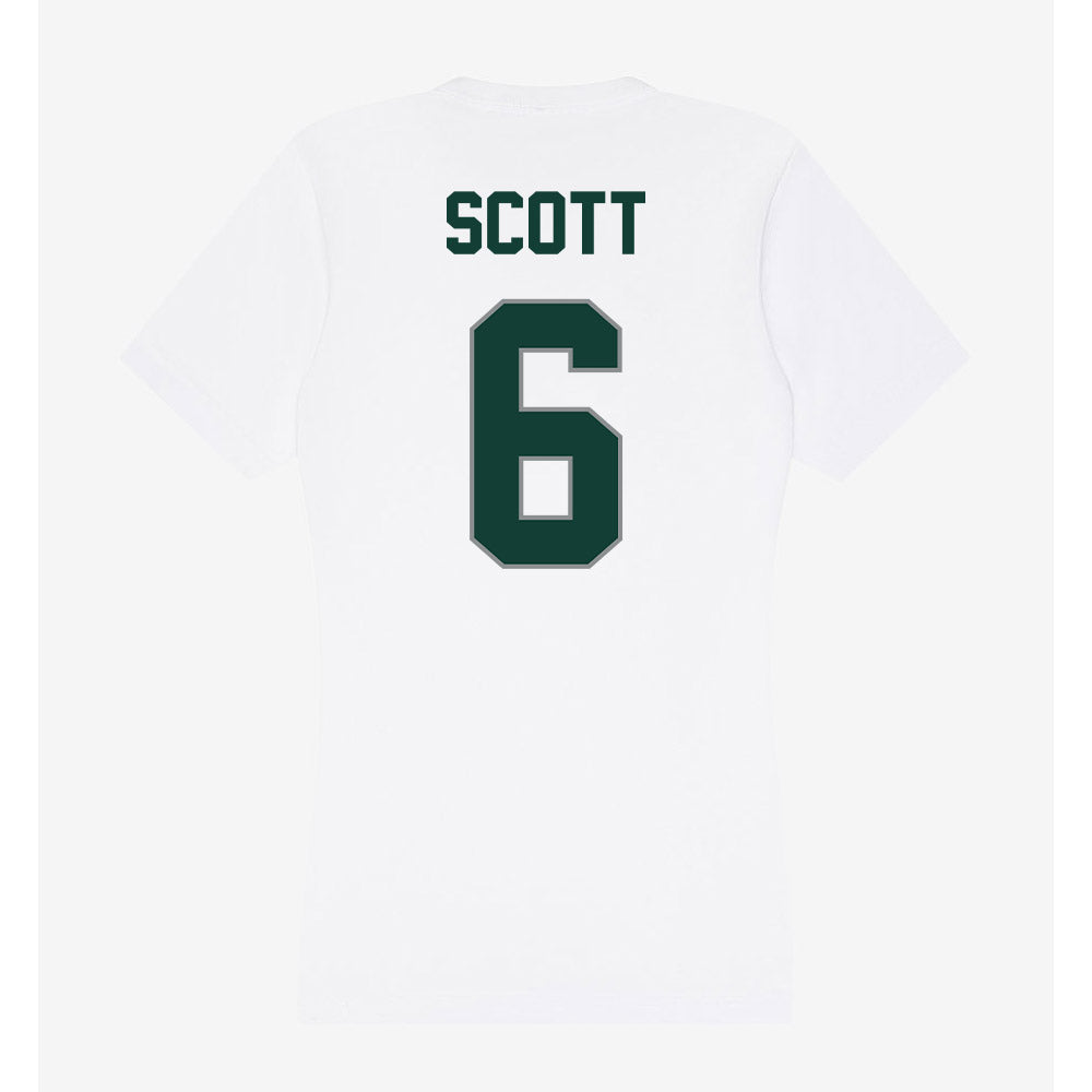 Michigan State - NCAA Men's Basketball : Jordan Scott - Women's V-Neck T-Shirt-1