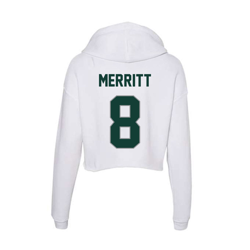 Michigan State - NCAA Men's Soccer : Miles Merritt - Women's Crop Fleece Hooded Sweatshirt-1
