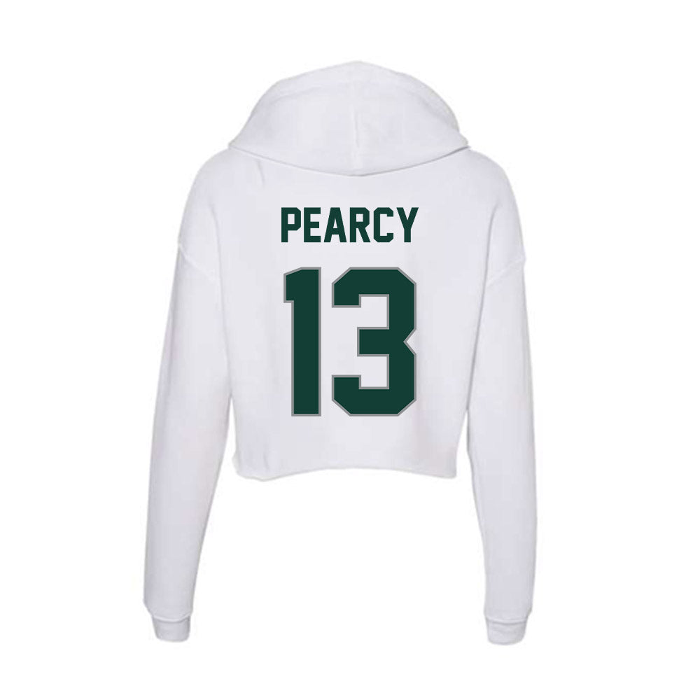 Michigan State - NCAA Women's Soccer : LJ Pearcy - Women's Crop Fleece Hooded Sweatshirt-1