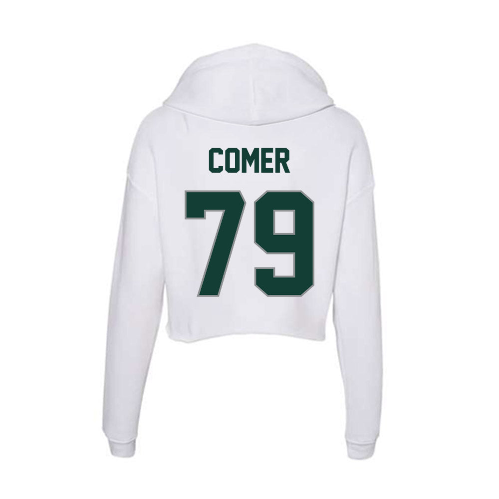 Michigan State - NCAA Football : Tristan Comer - Women's Crop Fleece Hooded Sweatshirt-1