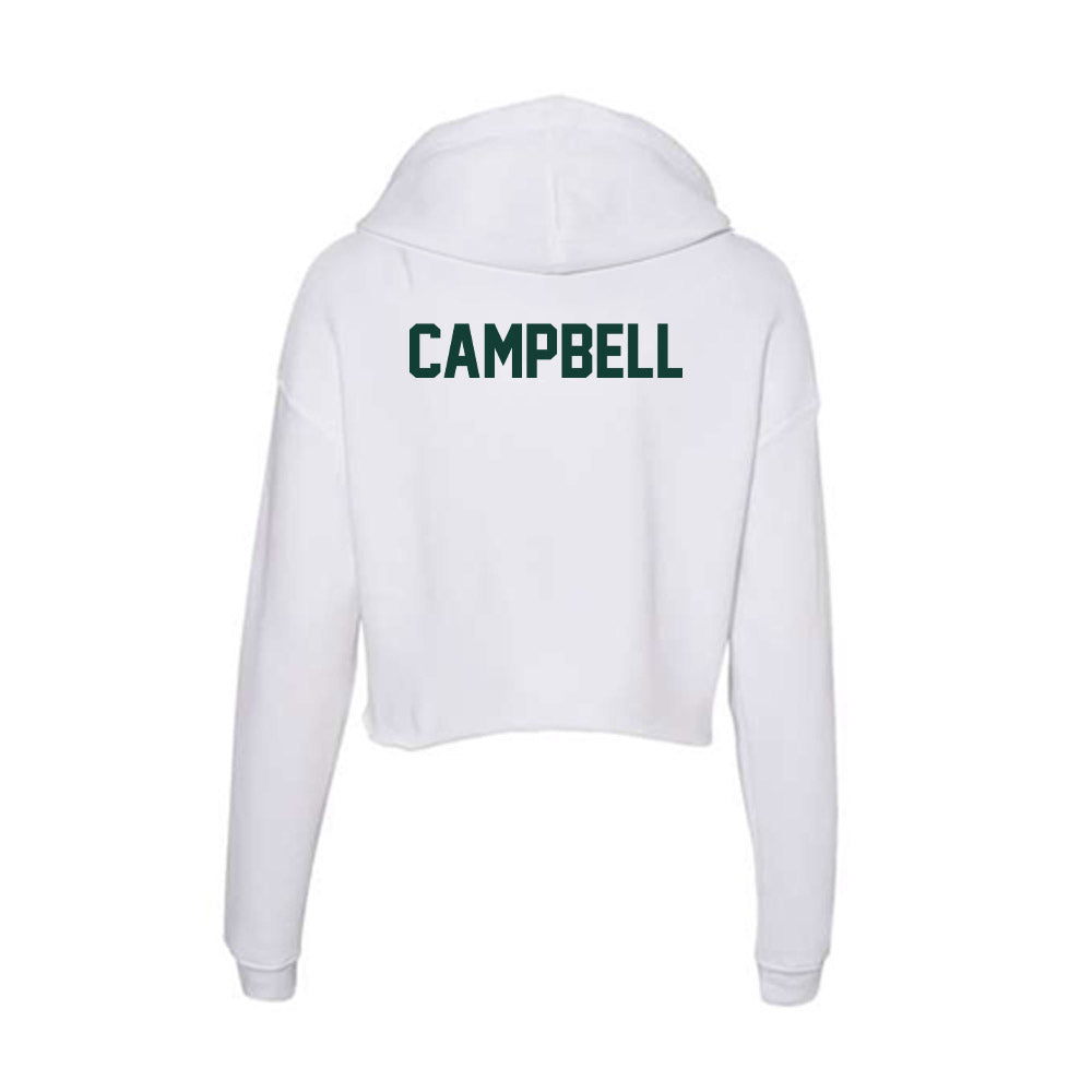 Michigan State - NCAA Football : Collin Campbell - Women's Crop Fleece Hooded Sweatshirt-1