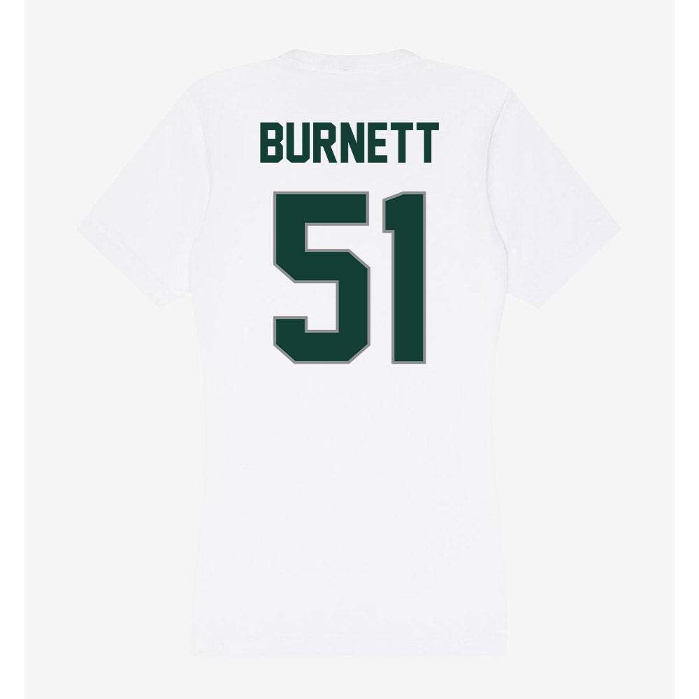 Michigan State - NCAA Football : Kekai Burnett - Women's V-Neck T-Shirt-1