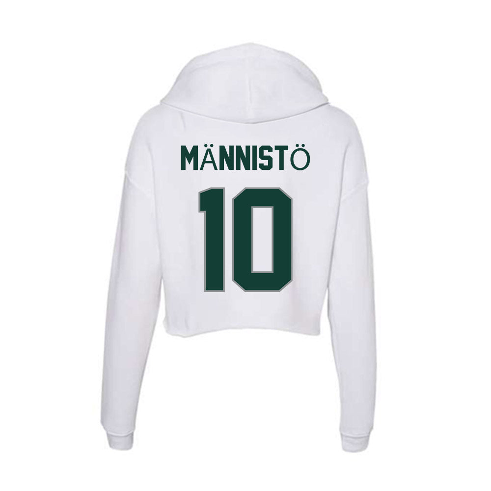 Michigan State - NCAA Men's Ice Hockey : Tommi Männistö - Women's Crop Fleece Hoodie-1