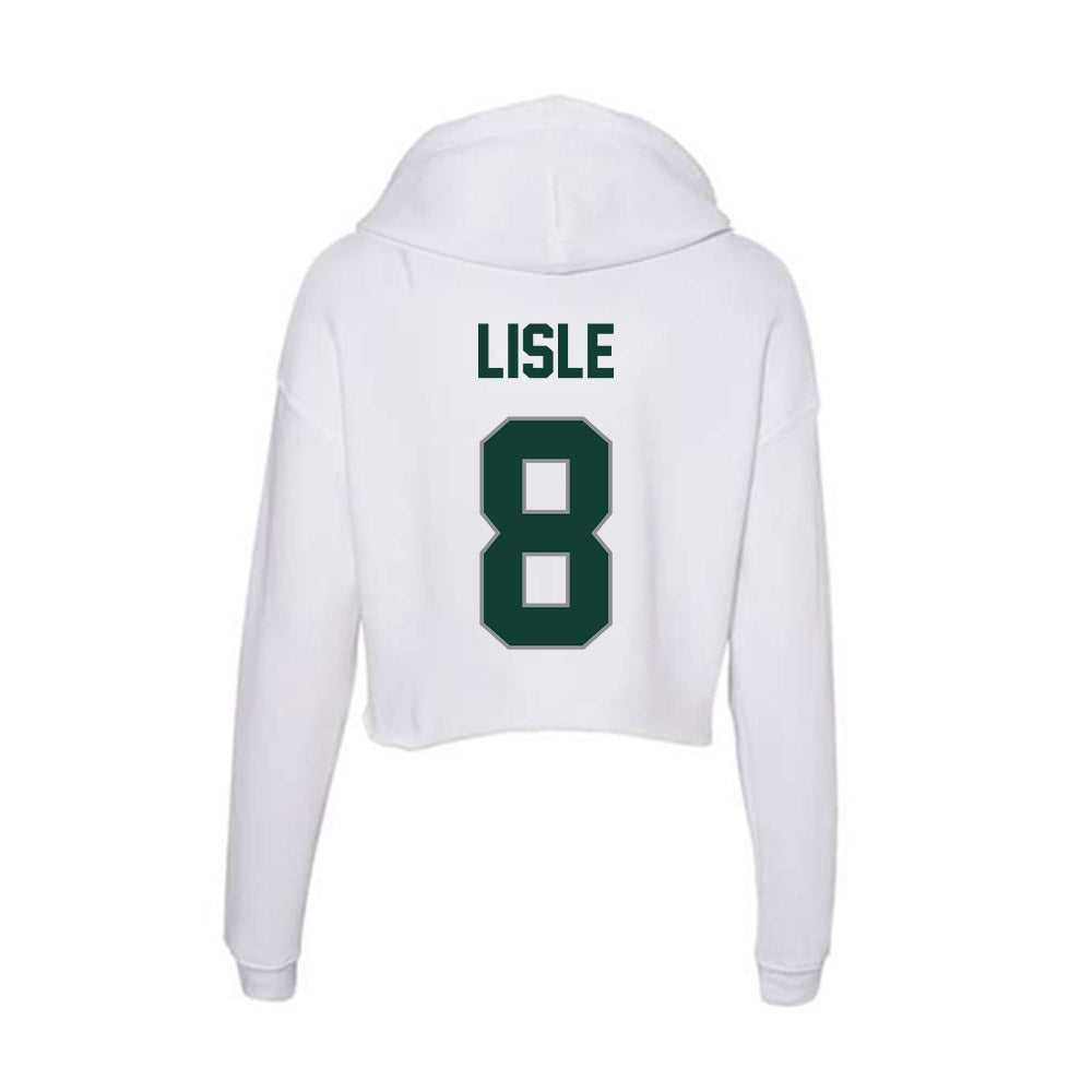 Michigan State - NCAA Football : Trey Lisle - Women's Crop Fleece Hooded Sweatshirt-1