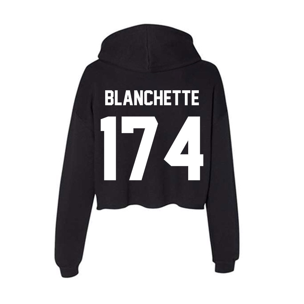 Rutgers - NCAA Wrestling : Nate Blanchette - Women's Crop Fleece Hoodie-1