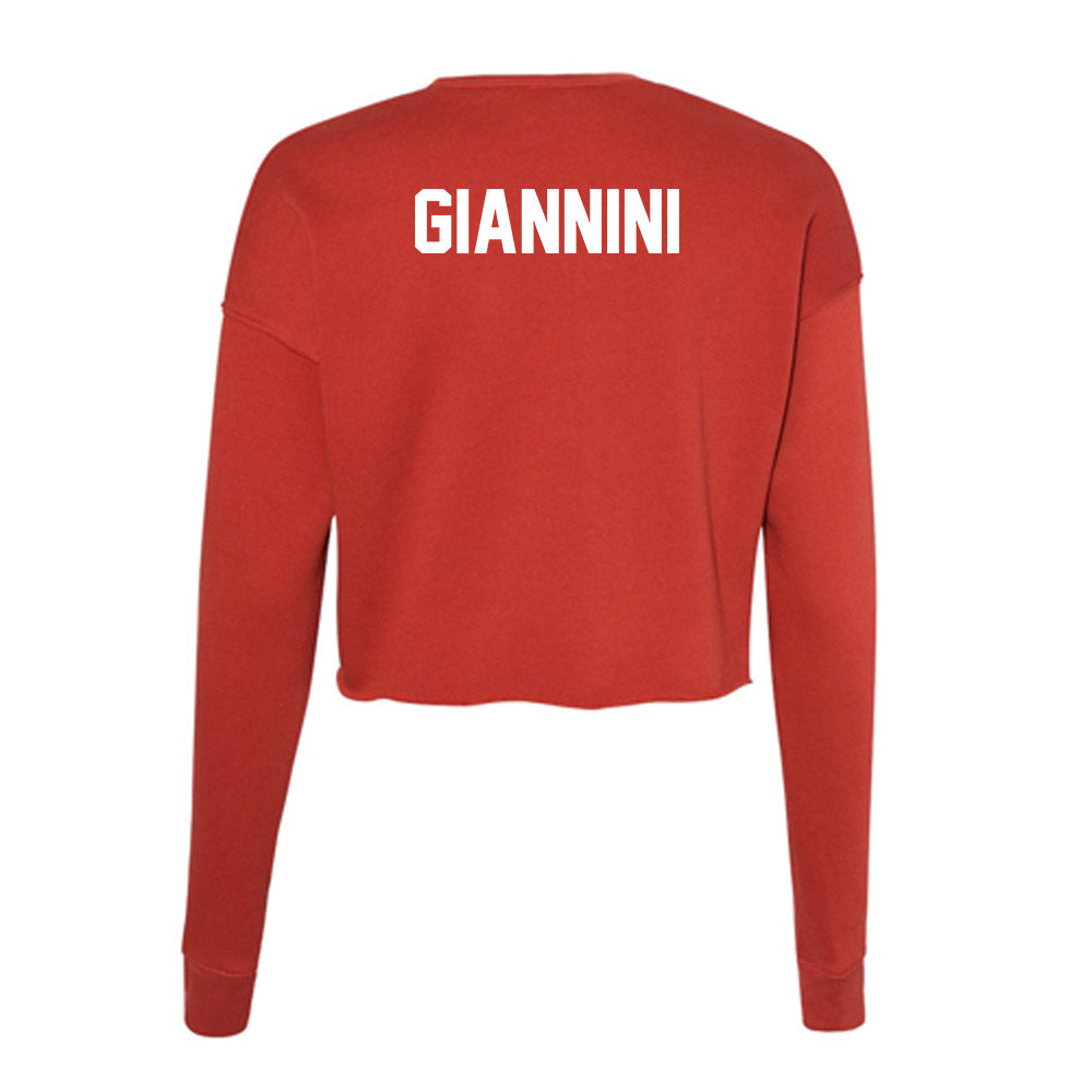 Rutgers - NCAA Women's Swimming & Diving : Valentina Giannini - Women's Cropped Crew Fleece-1