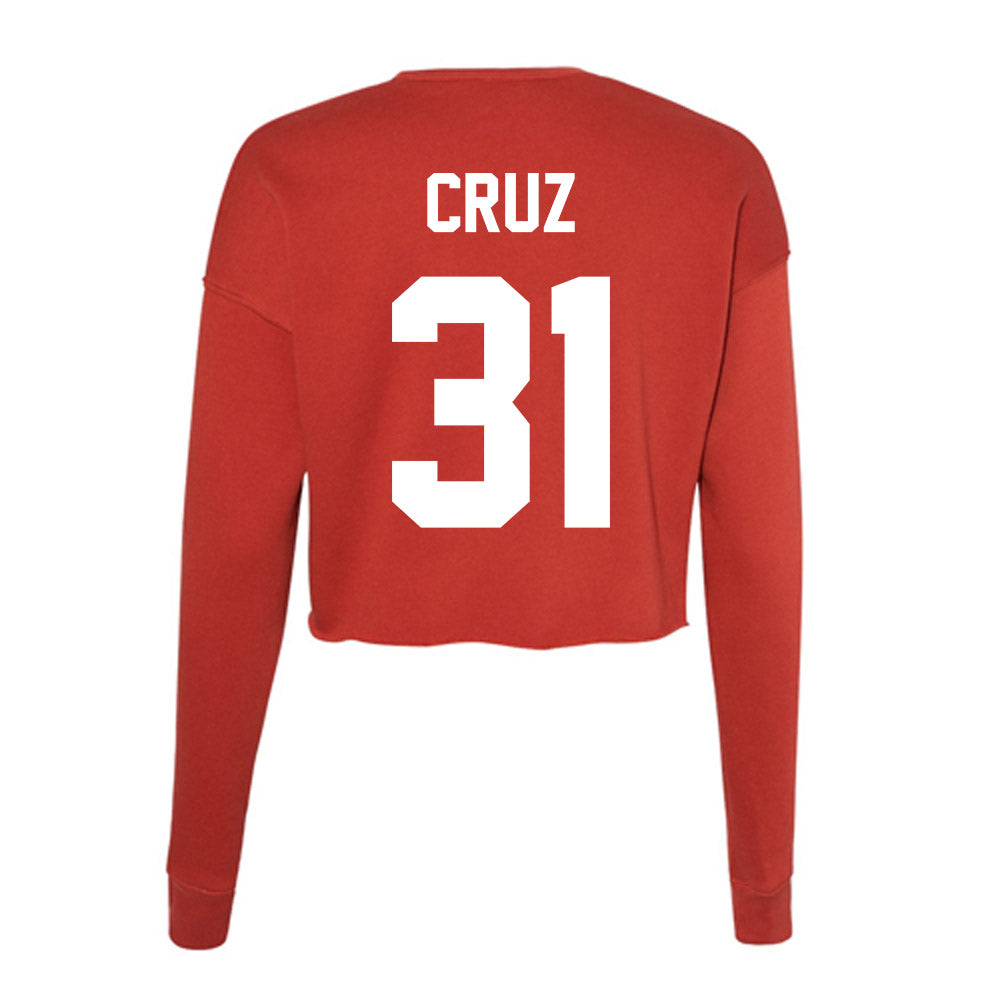 Rutgers - NCAA Football : Sebastian Cruz - Women's Cropped Crew Fleece-1