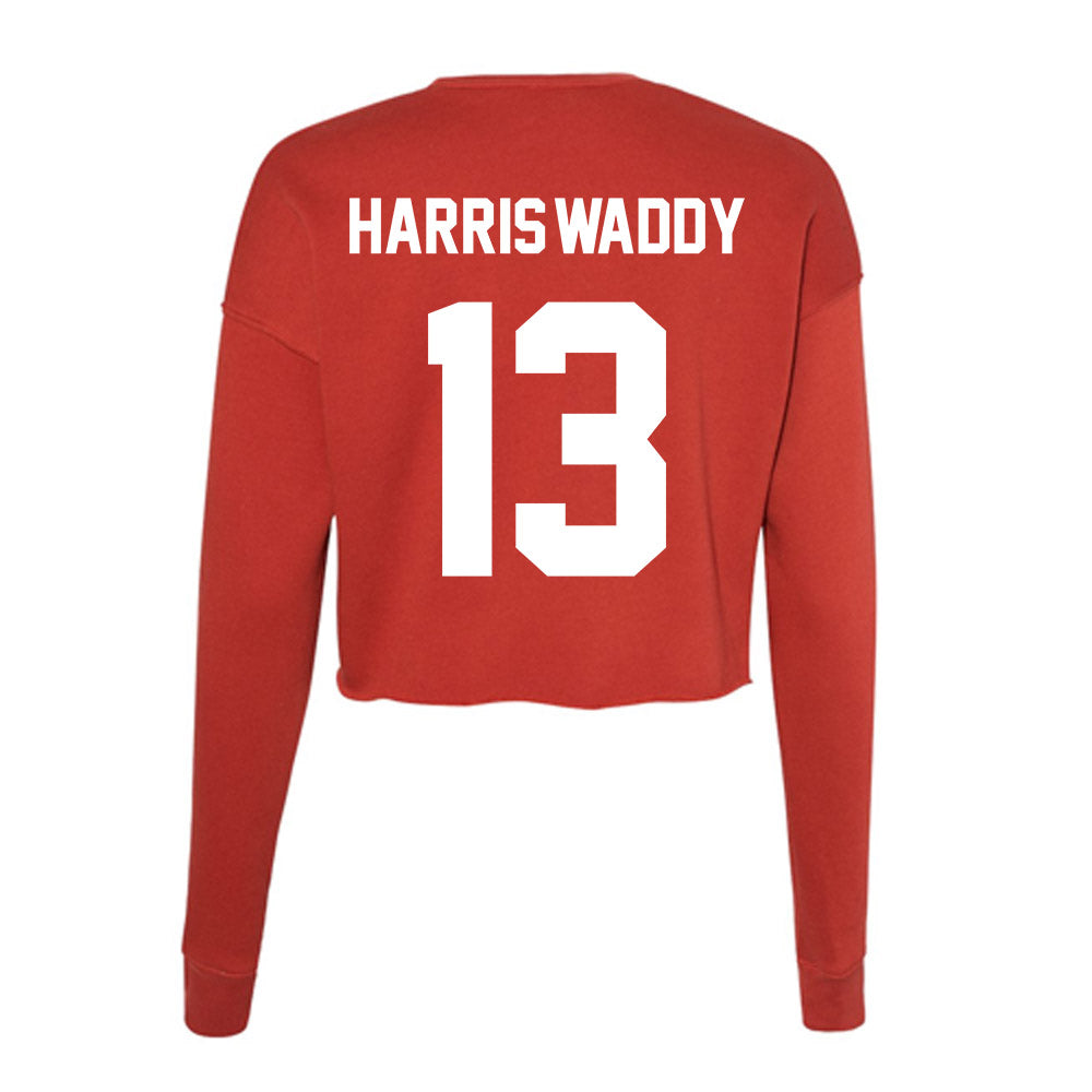 Rutgers - NCAA Women's Volleyball : Zharia Harris-Waddy - Women's Cropped Crew Fleece-1