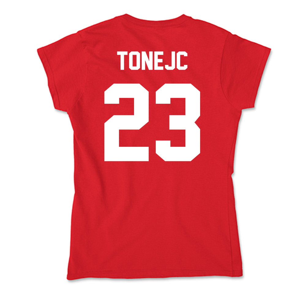 Rutgers - NCAA Men's Basketball : Martin Tonejc - Soft Style Women’s T-Shirt-1