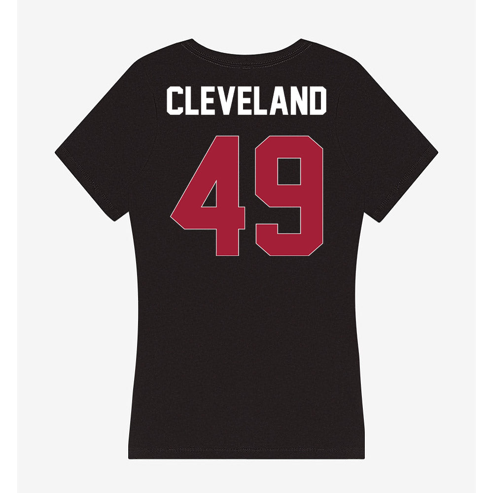 Oklahoma - NCAA Baseball : Jackson Cleveland - Women's V-Neck T-Shirt-1