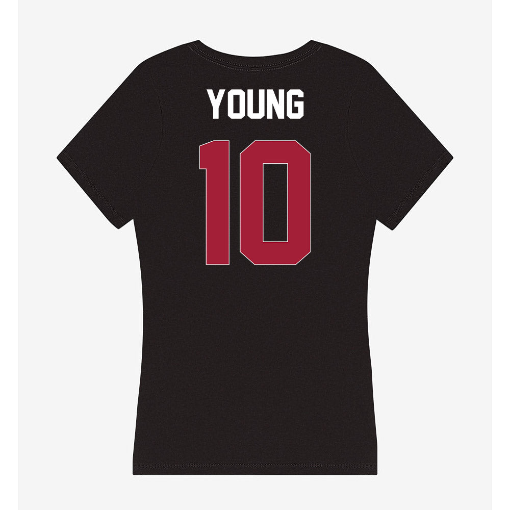 Oklahoma - NCAA Women's Volleyball : Mikala Young - Women's V-Neck T-Shirt-1