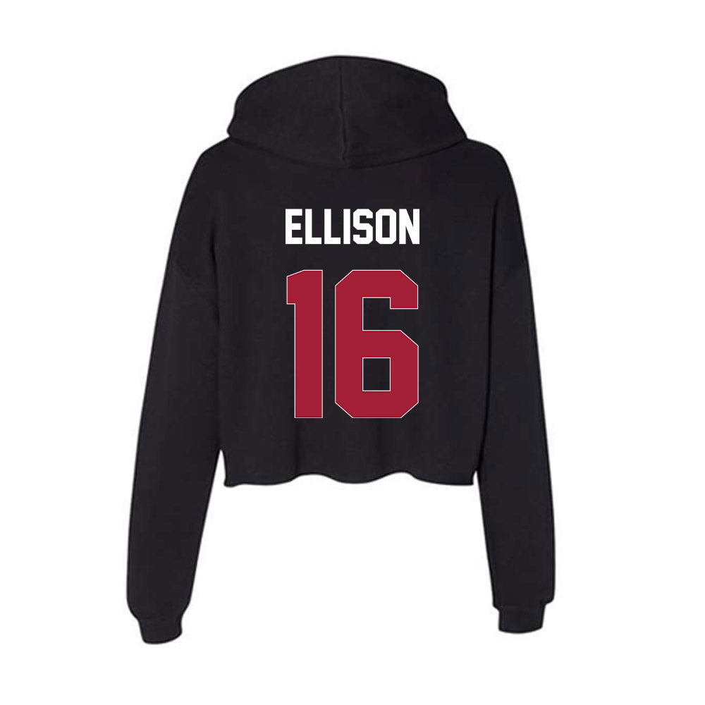 Oklahoma - NCAA Women's Soccer : Ariana Ellison - Women's Crop Fleece Hooded Sweatshirt-1