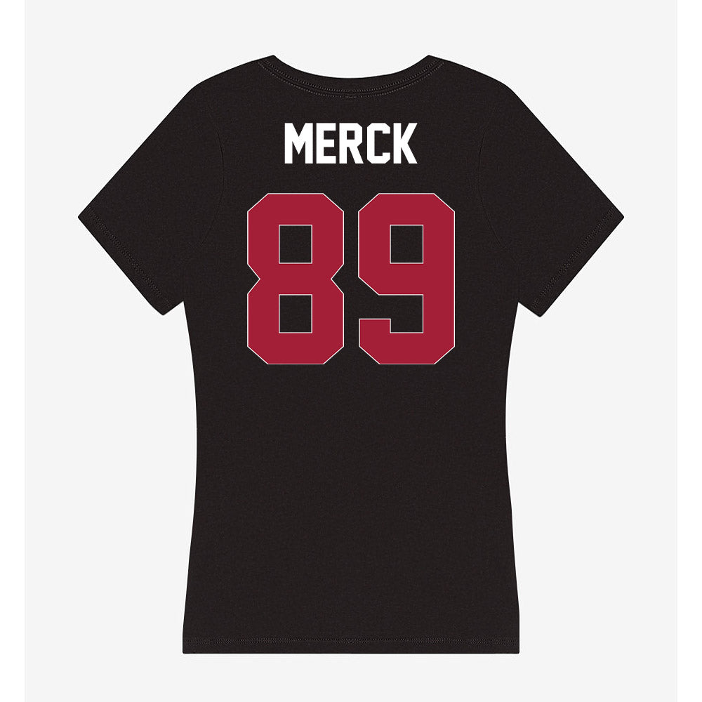 Oklahoma - NCAA Football : Eli Merck - Women's V-Neck T-Shirt-1