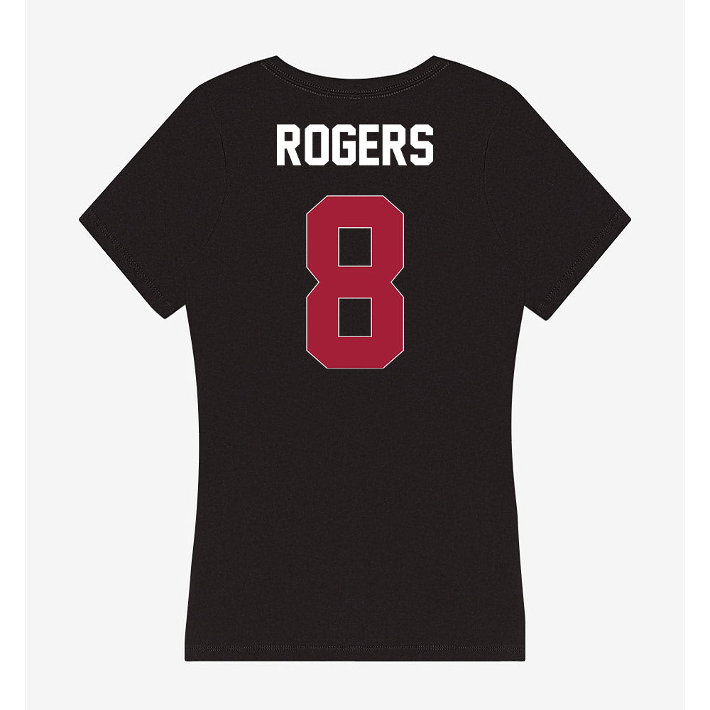 Oklahoma - NCAA Men's Basketball : Kai Rogers - Women's V-Neck T-Shirt-1