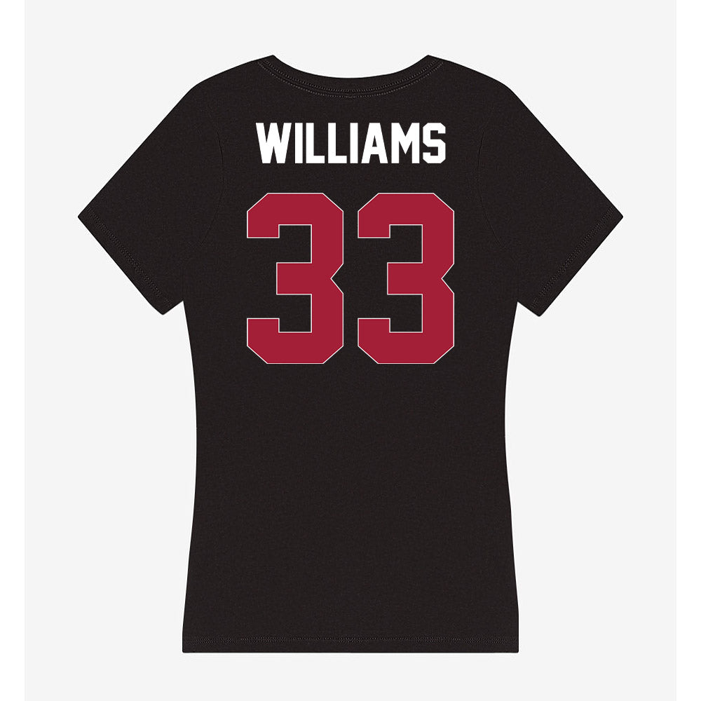 Oklahoma - NCAA Baseball : Isaac Williams - Women's V-Neck T-Shirt-1