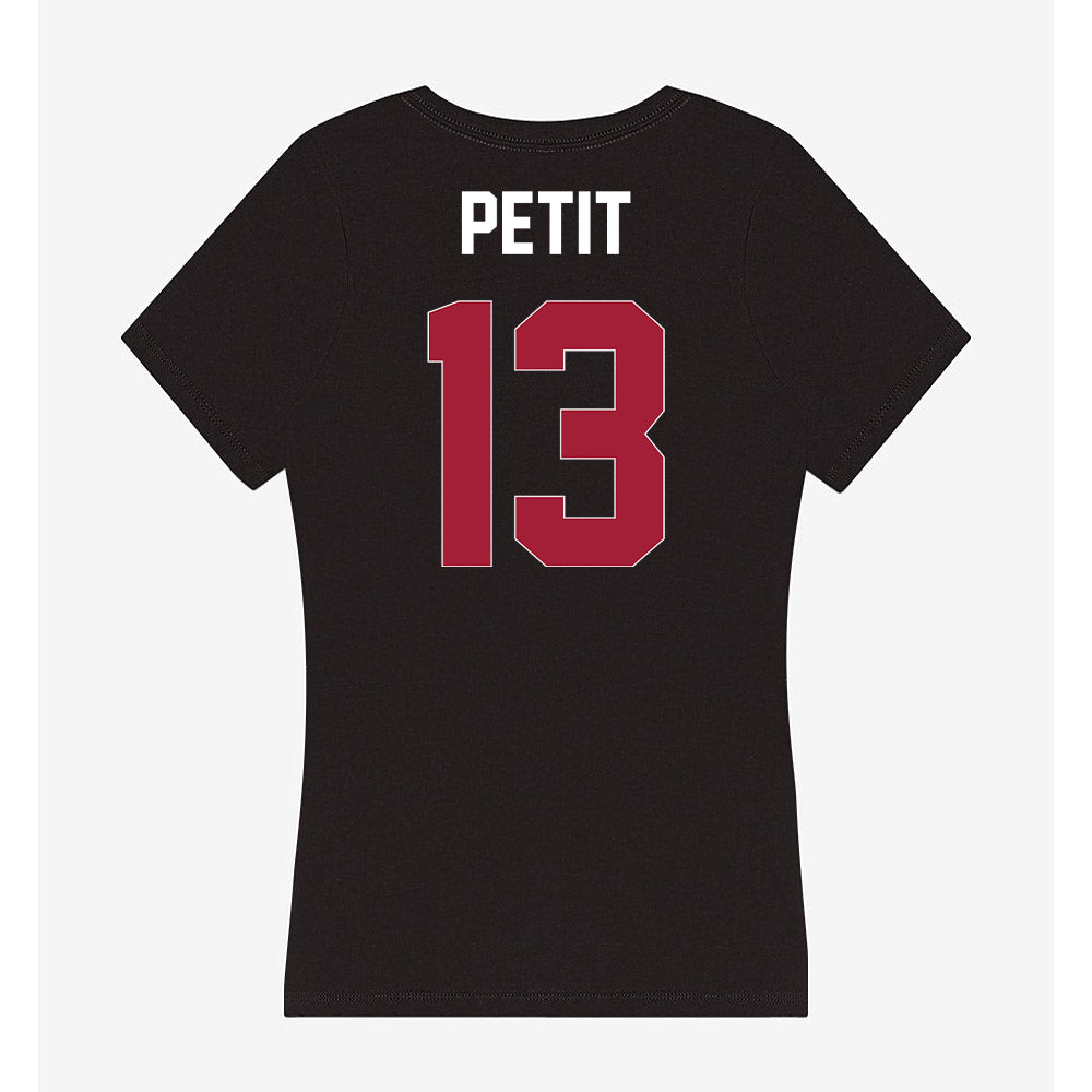 Oklahoma - NCAA Football : Jayden Petit - Women's V-Neck T-Shirt-1