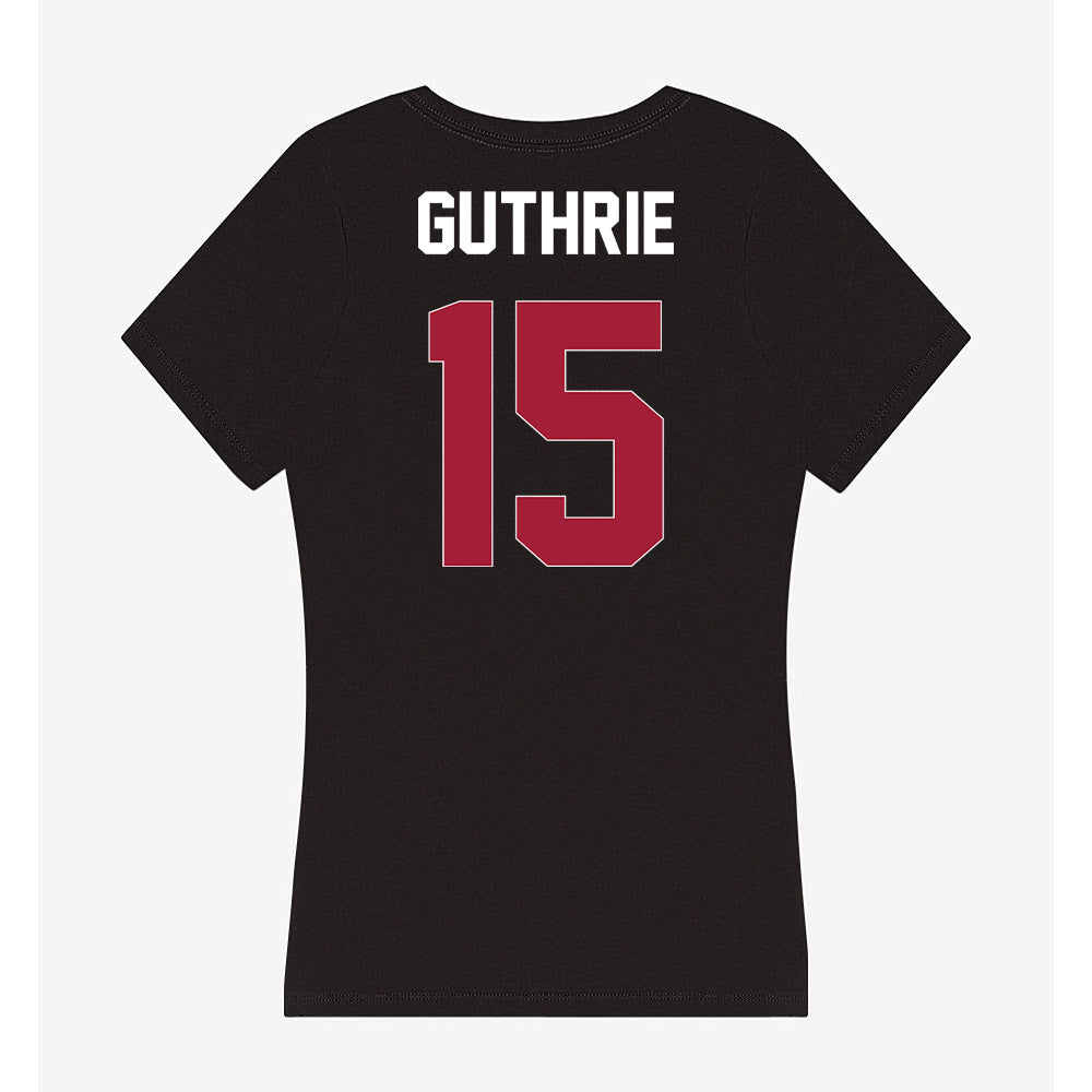 Oklahoma - NCAA Women's Soccer : Aly Guthrie - Women's V-Neck T-Shirt-1