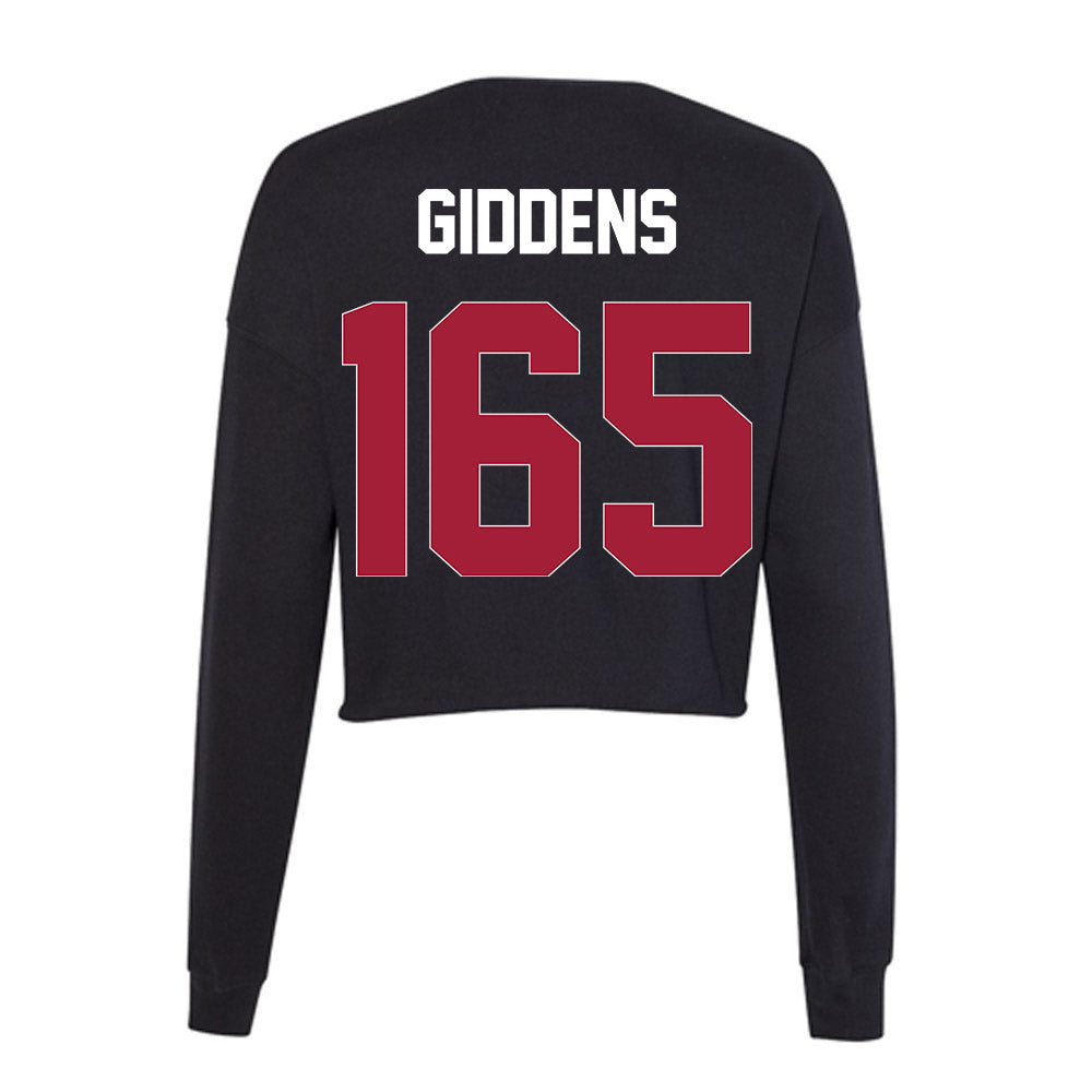 Oklahoma - NCAA Wrestling : Clay Giddens - Women's Cropped Crew Fleece-1