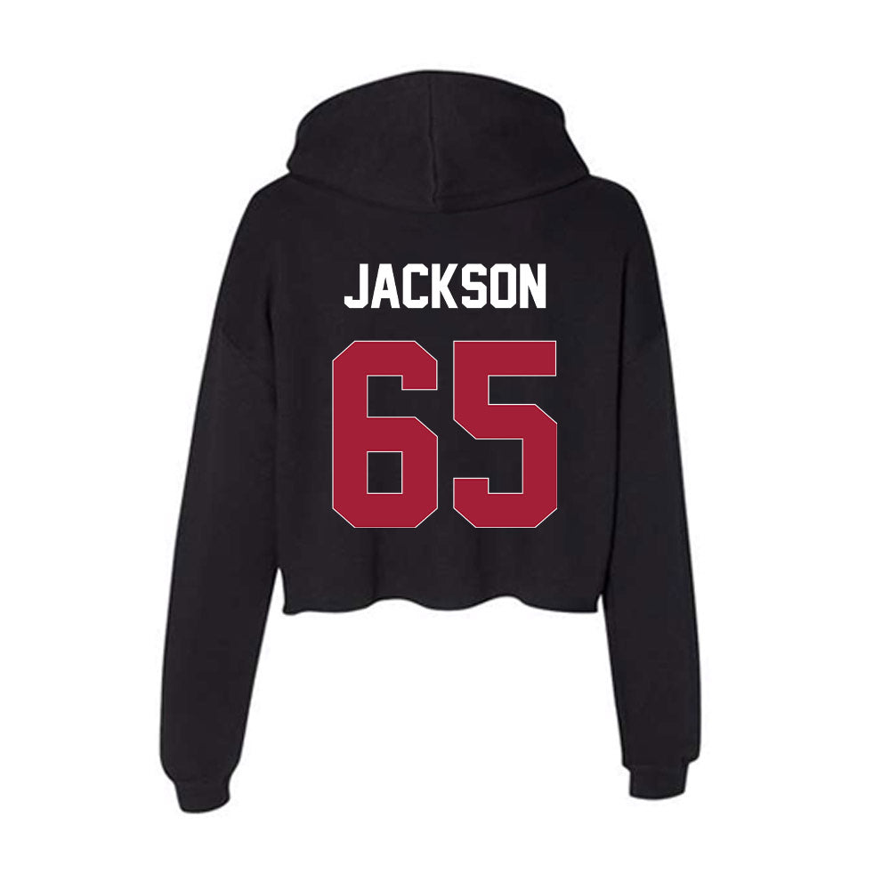 Oklahoma - NCAA Football : Jayden Jackson - Women's Crop Fleece Hoodie-1