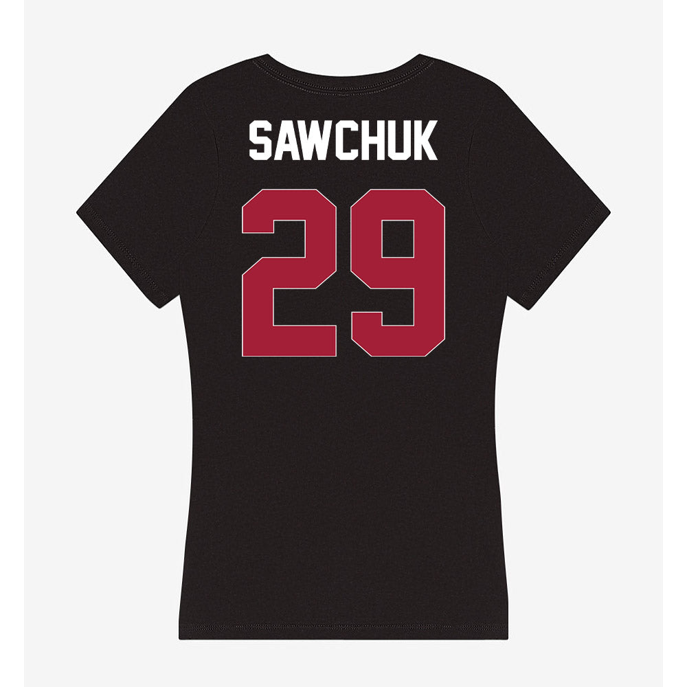 Oklahoma - NCAA Football : Gabe Sawchuk - Women's V-Neck T-Shirt-1