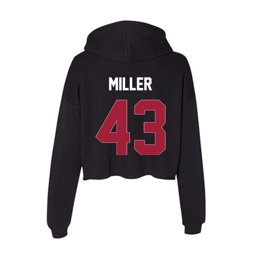 Oklahoma - NCAA Football : Grayson Miller - Women's Crop Fleece Hoodie-1