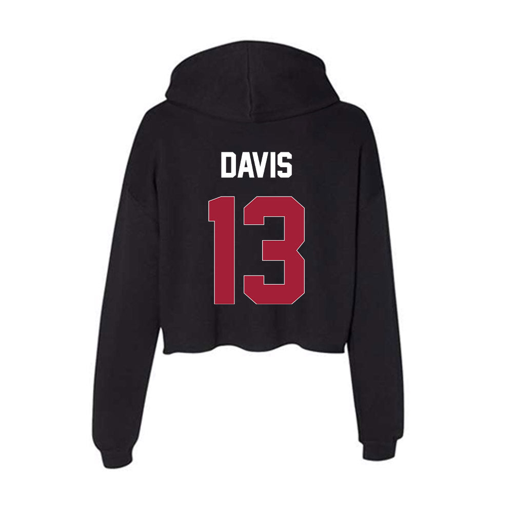 Oklahoma - NCAA Men's Basketball : Tae Davis - Women's Crop Fleece Hoodie-1