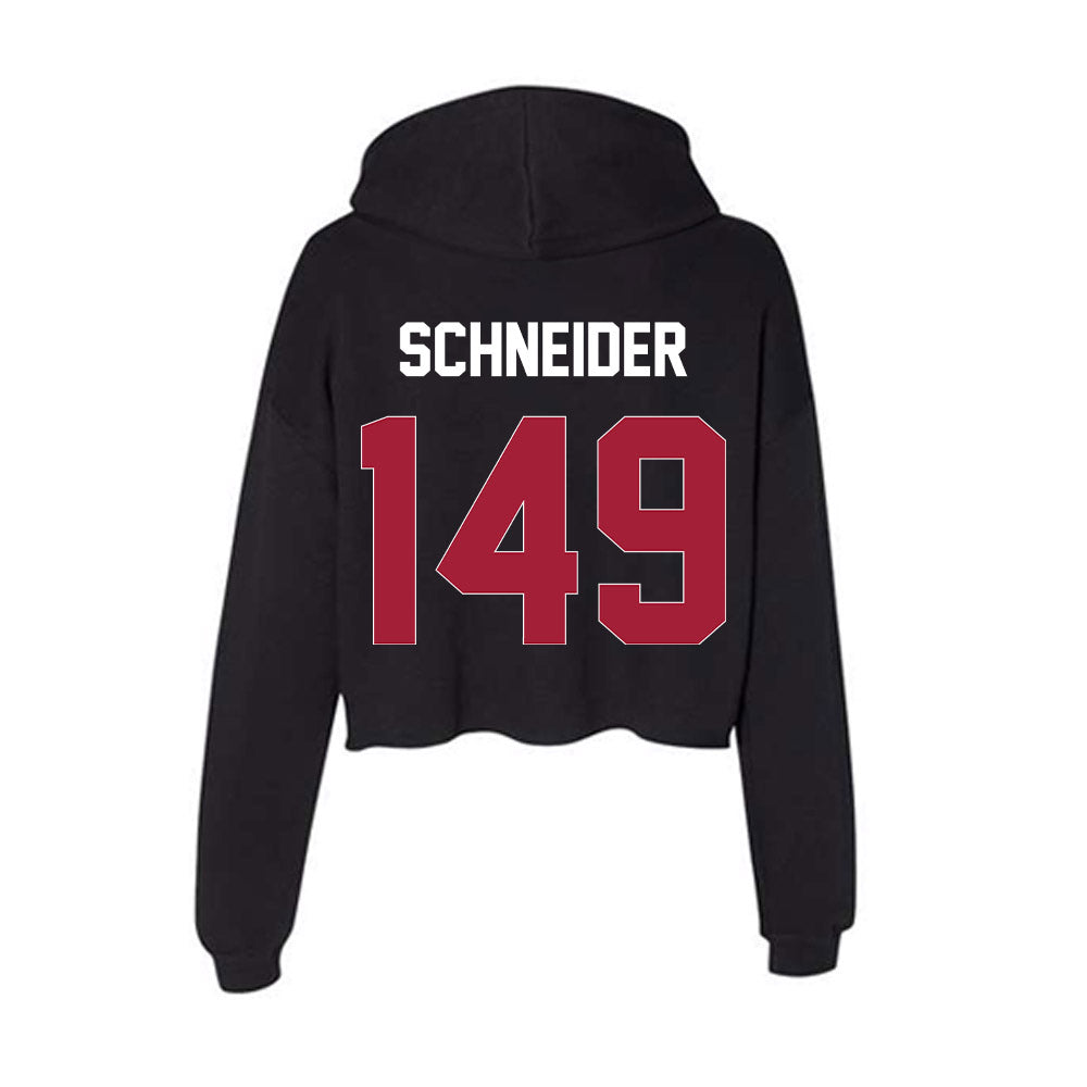 Oklahoma - NCAA Wrestling : Layton Schneider - Women's Crop Fleece Hoodie-1