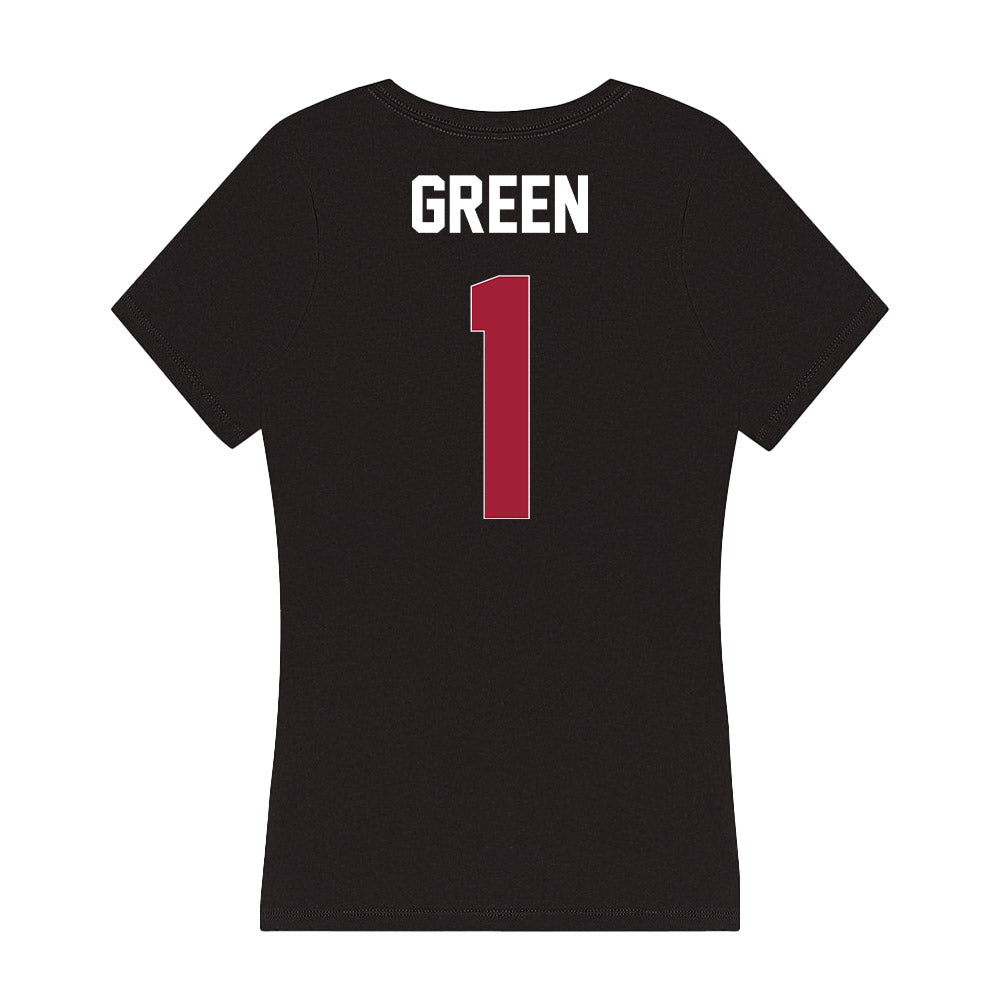 Oklahoma - NCAA Men's Track & Field : Bj Green - Women's V-Neck T-Shirt-1