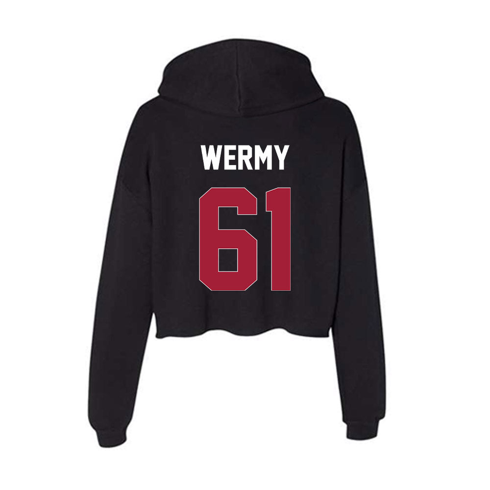 Oklahoma - NCAA Football : Kenneth Wermy - Women's Crop Fleece Hoodie-1