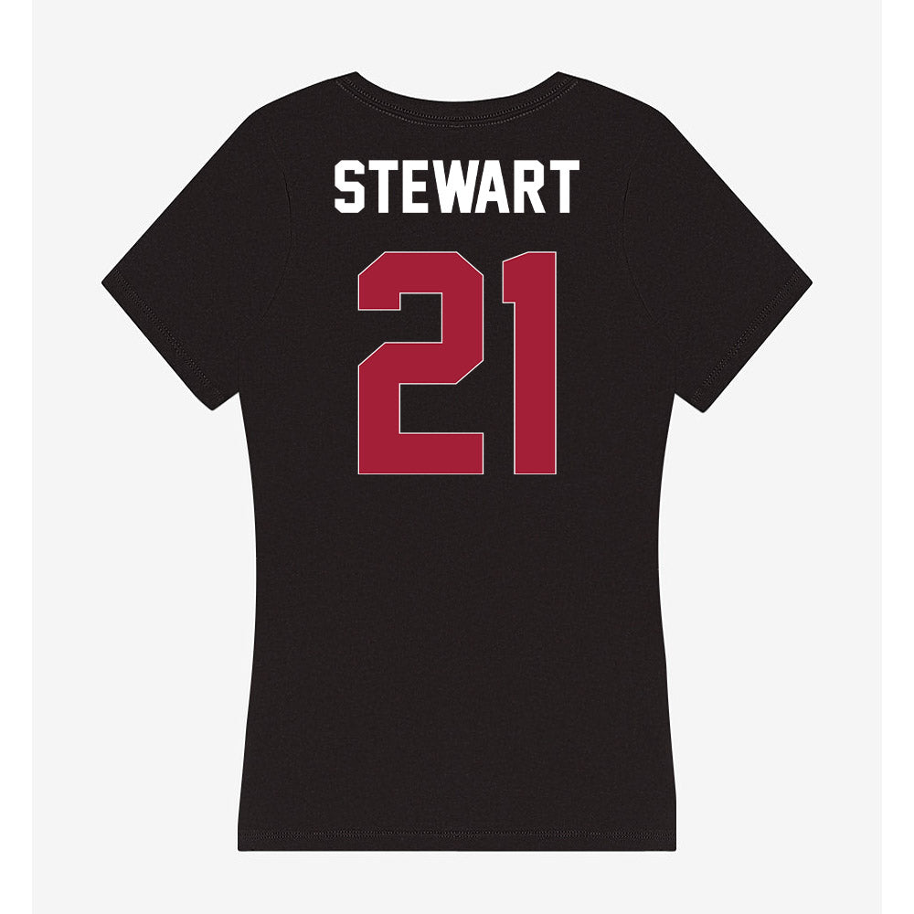 Oklahoma - NCAA Women's Basketball : Brooklyn Stewart - Women's V-Neck T-Shirt-1