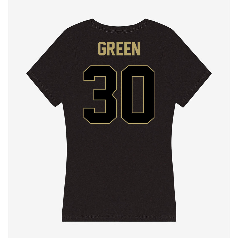 Central Florida - NCAA Women's Soccer : Virginia Green - Women's V-Neck T-Shirt-1