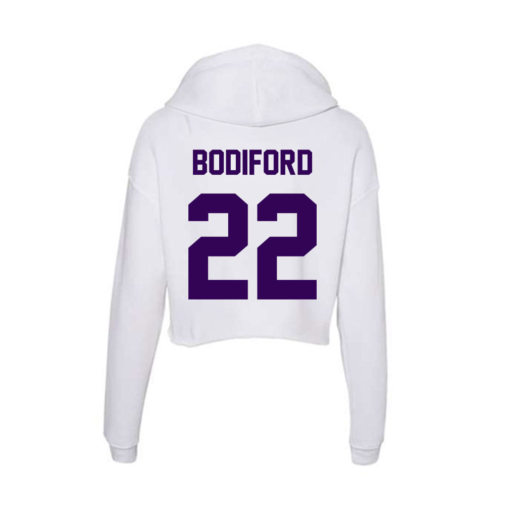 Kansas State - NCAA Football : Makari Bodiford - Women's Crop Fleece Hooded Sweatshirt-1