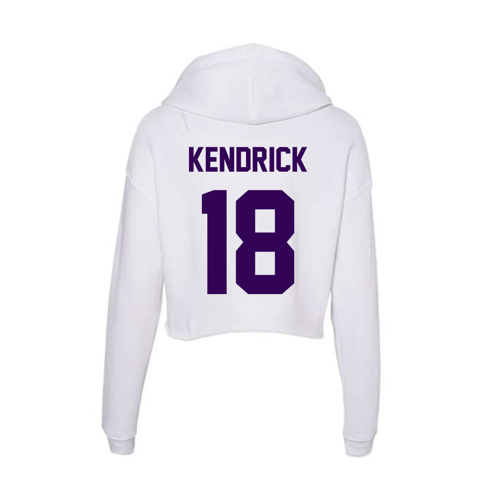 Kansas State - NCAA Baseball : Micah Kendrick - Women's Crop Fleece Hoodie-1