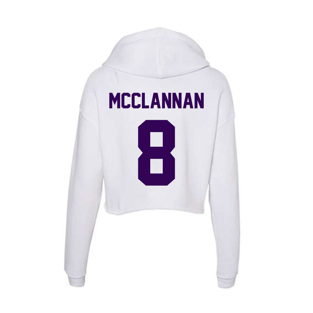 Kansas State - NCAA Football : Simon McClannan - Women's Crop Fleece Hoodie-1