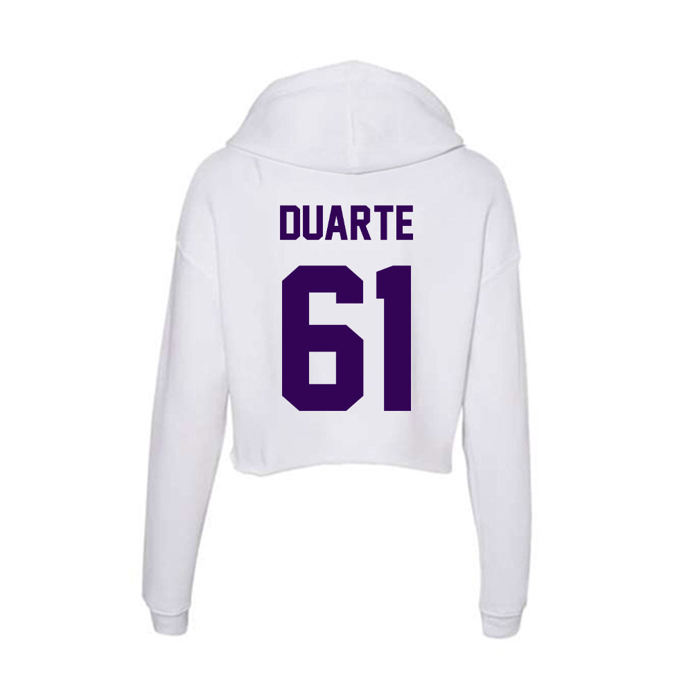 Kansas State - NCAA Football : Chase Duarte - Women's Crop Fleece Hoodie-1