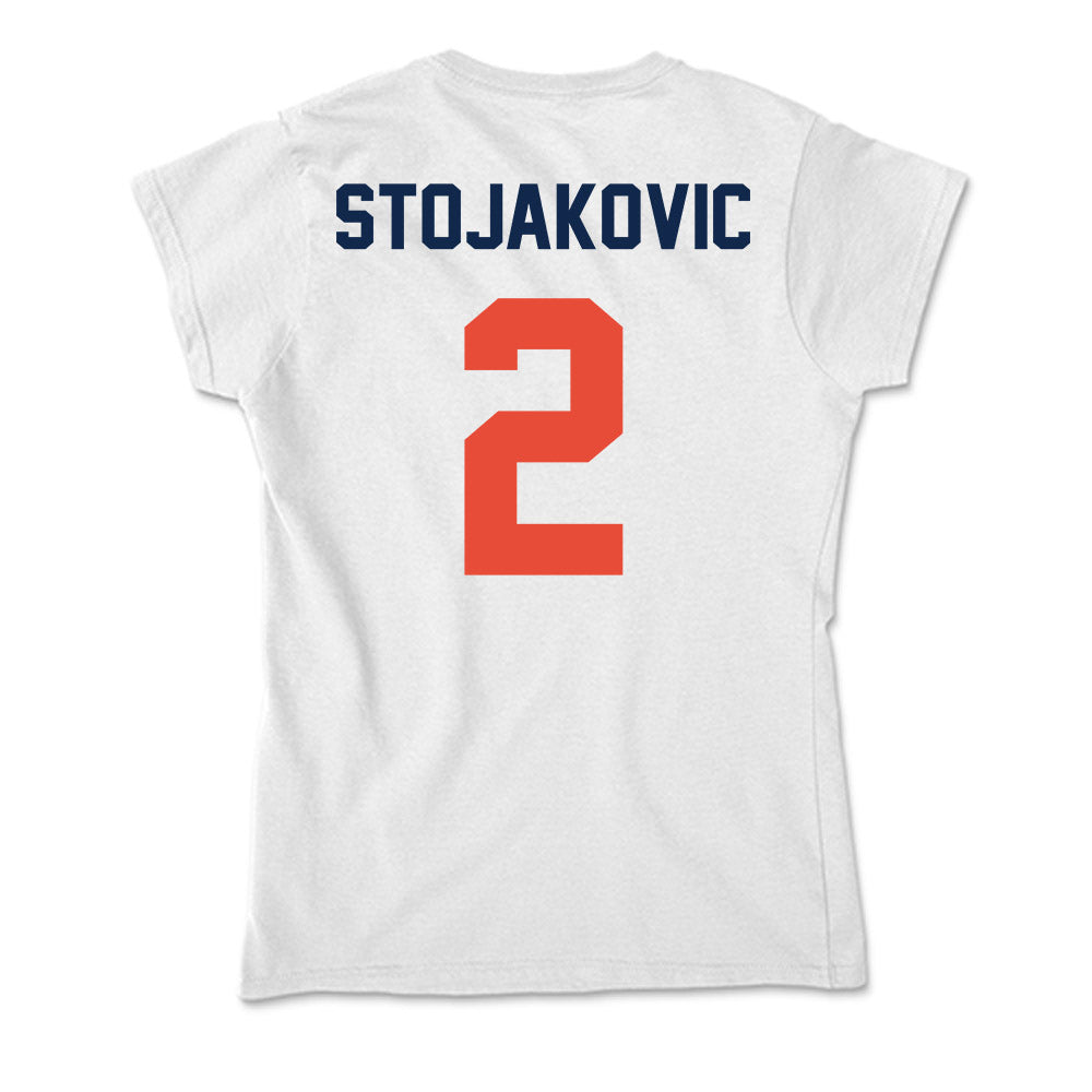 Illinois - NCAA Men's Basketball : Andrej Stojakovic - Soft Style Women’s T-Shirt-1