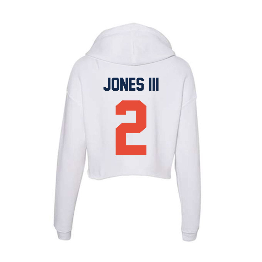 Illinois - NCAA Football : RJ Jones III - Women's Crop Fleece Hooded Sweatshirt-1