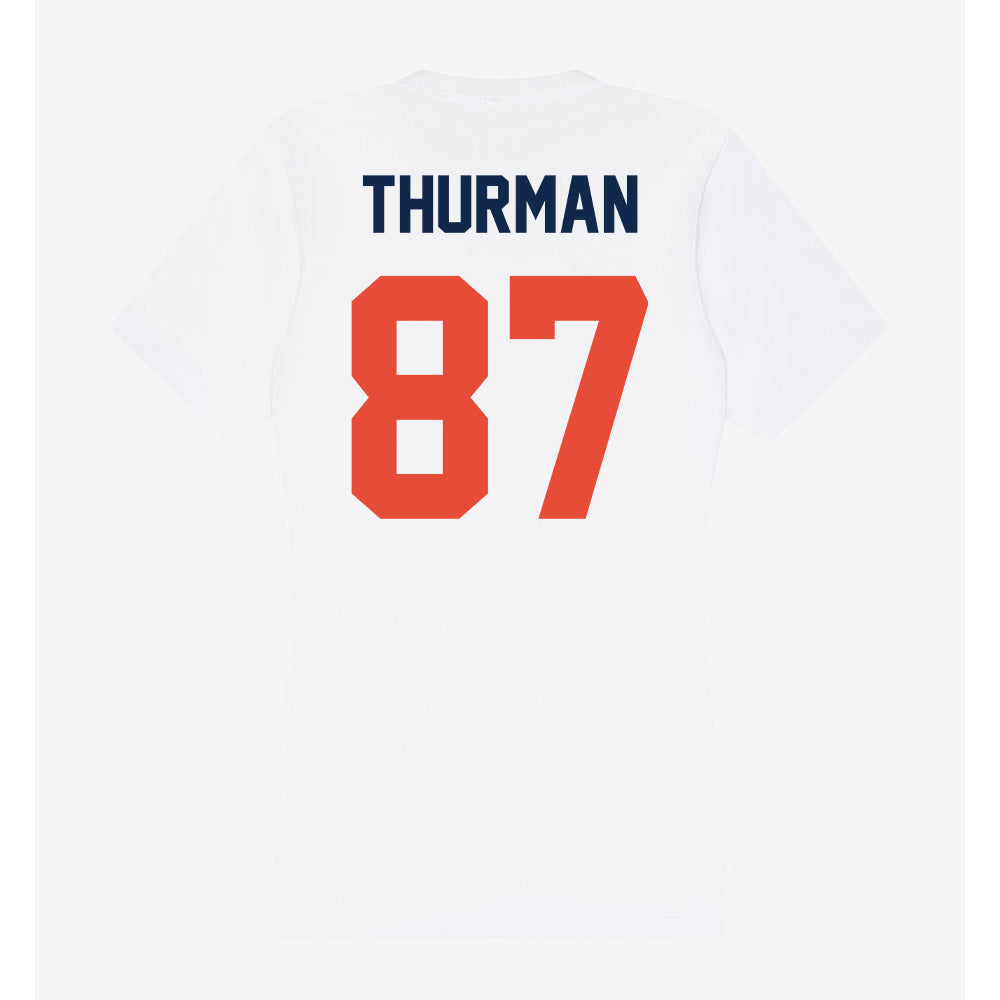 Illinois - NCAA Football : BJ Thurman - Women's V-Neck T-Shirt-1