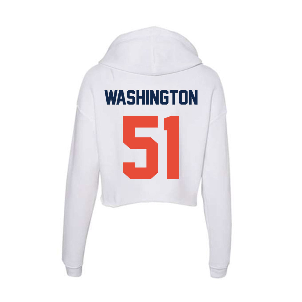 Illinois - NCAA Football : Alfred Washington - Women's Crop Fleece Hoodie-1