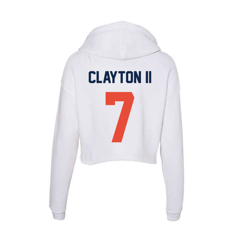 Illinois - NCAA Football : Michael Clayton II - Women's Crop Fleece Hooded Sweatshirt-1