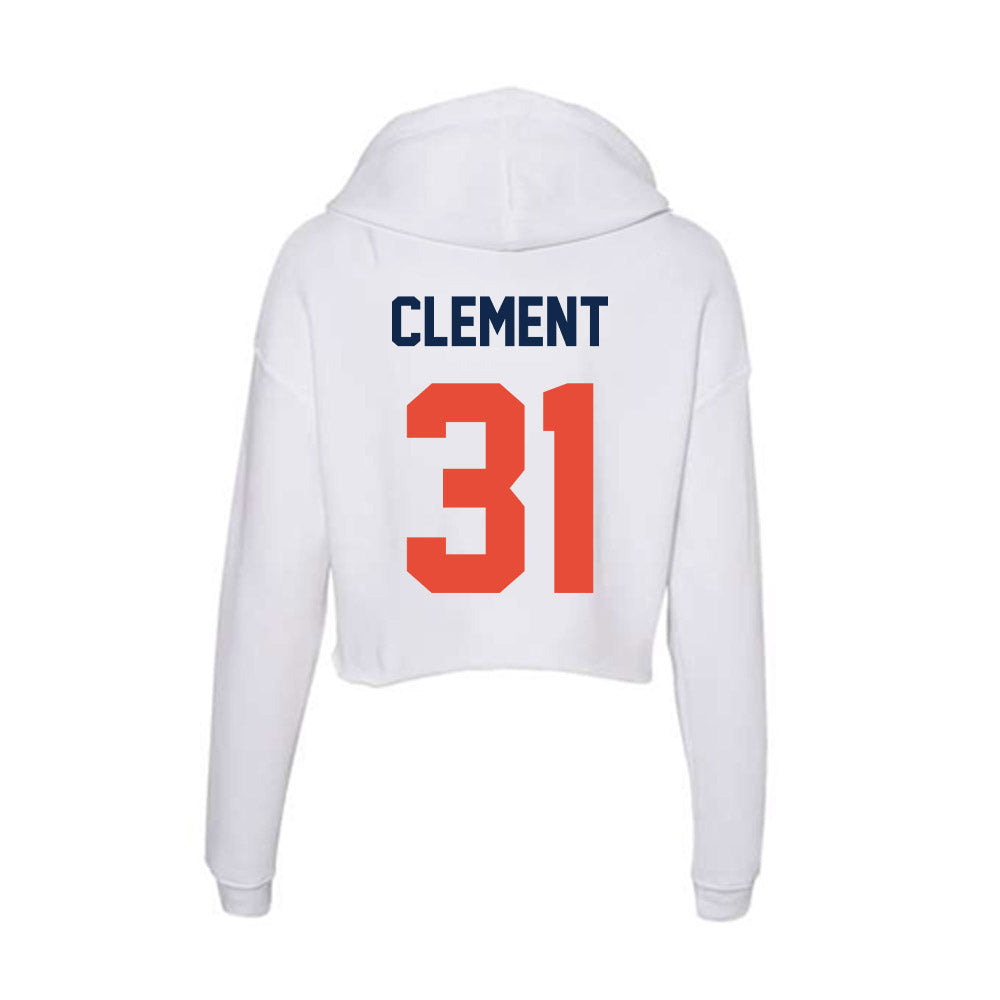 Illinois - NCAA Football : Murphy Clement - Women's Crop Fleece Hoodie-1